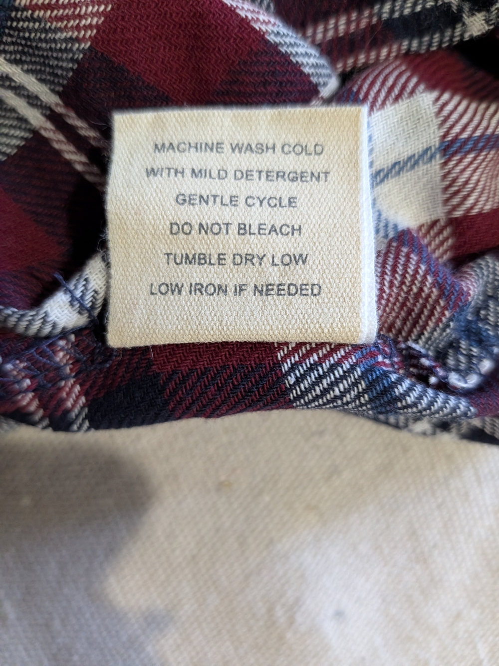 Women’s Burgundy Red Plaid Long Sleeve Top Button Front - Picture 7 of 9